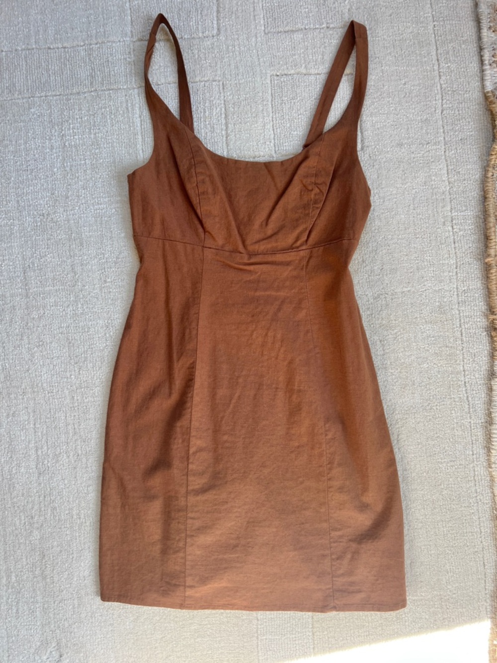 FREE PEOPLE Linen mini dress adjustable straps XS